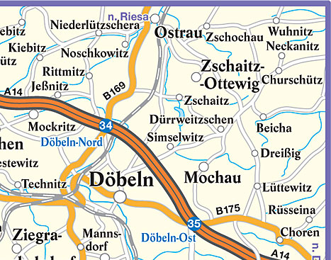 Karte Doebeln, 2. Aufl.