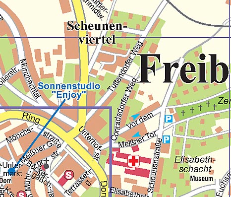 Karte Freiberg