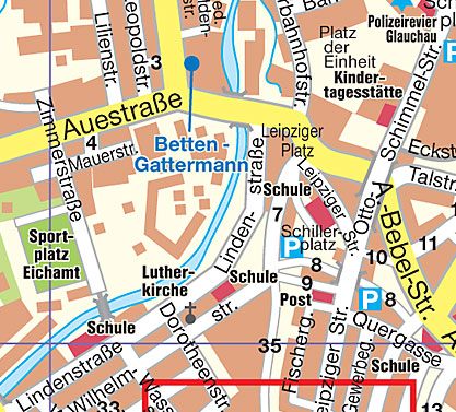 Karte Glauchau, 3. Auflage