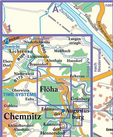 Karte Flöha, 1. Auflage